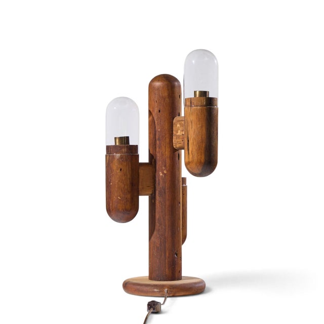 Mid 20th Century Mid 20th Century Modeline Mid Century Modern California Pine Cactus Table Lamp For Sale - Image 5 of 7