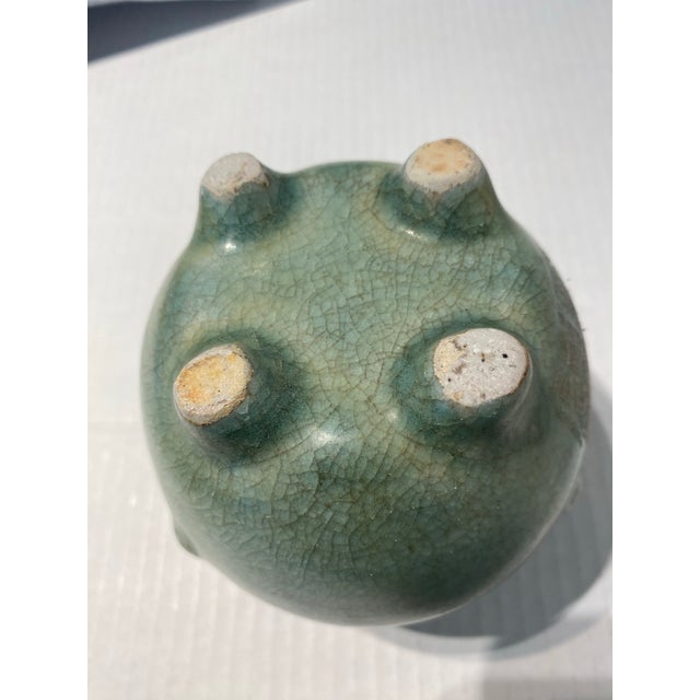 Celadon Vintage Thai Sawankholok Celadon Elephant Jar For Sale - Image 8 of 11