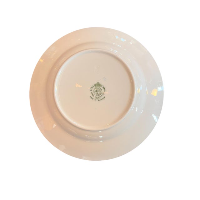 Chinoiserie Antique Set of 6 Royal Worcester Chinoiserie Bone China Desert Plates For Sale - Image 3 of 5