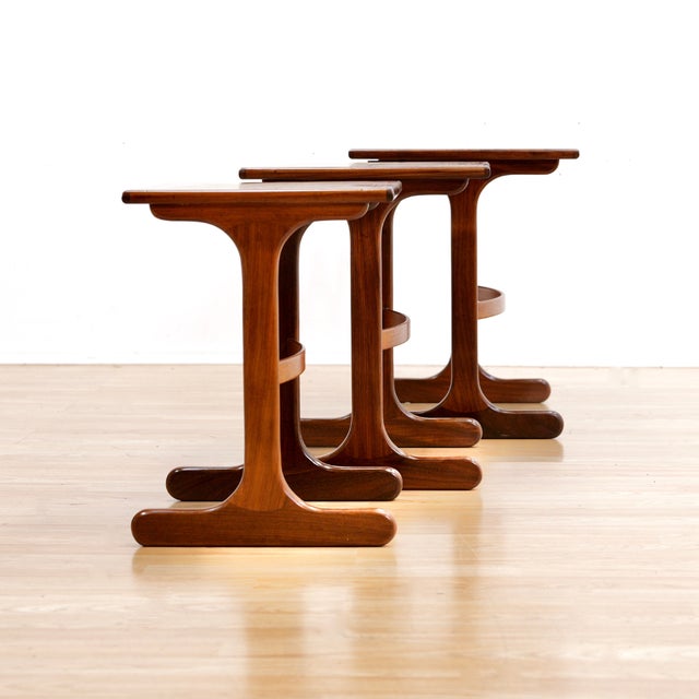 1960s Mid Century Teak Nesting Tables by G Plan - Set of 3 For Sale In Los Angeles - Image 6 of 9