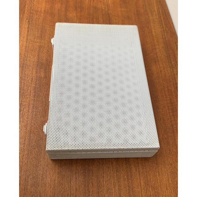 Postmodern White Perforated Metal Briefcase, 1980s For Sale - Image 9 of 18