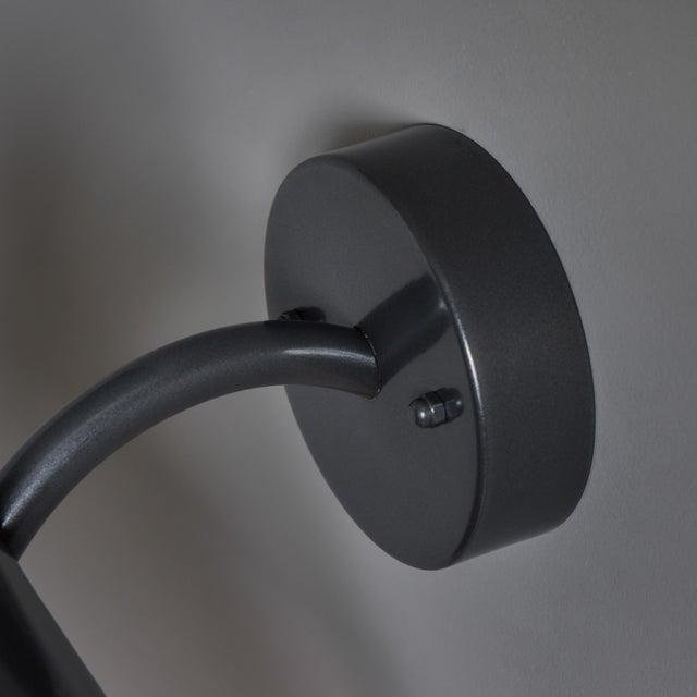 Mid-Century Modern 'ZuZu' Steel Painted Brass Wall Sconce in the Style of Jacques Biny For Sale - Image 14 of 17