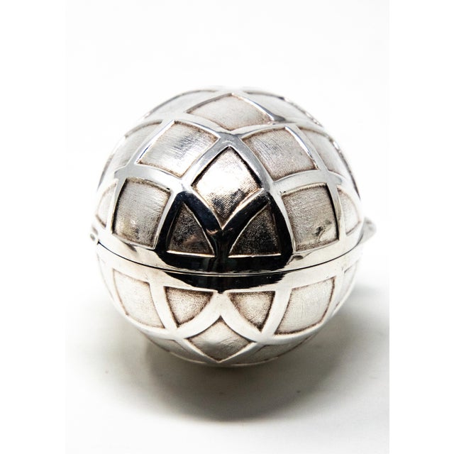 Art Nouveau Sterling Silver Decorative Egg Box For Sale - Image 3 of 11