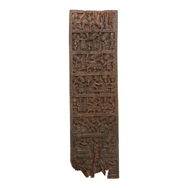 Exceptional Beautifully Carved Tall Yoruba Door For Sale