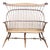 Late 20th Century Windsor Chair Comb Back Bench W Arms, Tiger Maple, Oak & Maple Made in Ohio For Sale