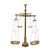 Large 19th Century English Brass Scale With Weights and Bull Finial For Sale
