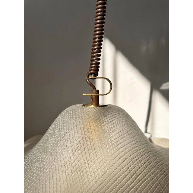 1970s Mid-Century Opaline Glass Pendant from Peill & Putzler, 1970s For Sale - Image 5 of 10