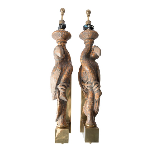 Large Parrot Sconces - A Pair For Sale