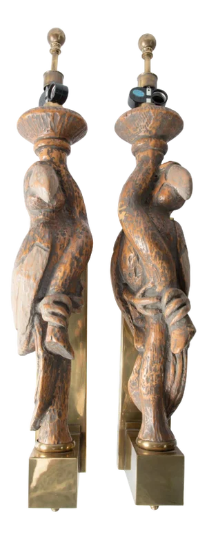 Large Parrot Sconces - A Pair
