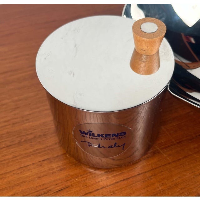 1980s Postmodern German Cycla Design Series Stainless Steel Bowl with Lids by Peter Maly for Wilkens, 1980s For Sale - Image 5 of 14