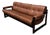 Percival Lafer Brazilian Rosewood & Leather Sofa, Circa 1960s For Sale