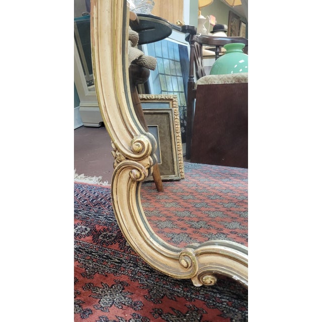 Wood Venetian Style 1950s Wall Mirror For Sale - Image 7 of 13