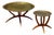 Vintage Moroccan Hand-Engraved Brass Tray Coffee & Side Table Set, 1960s For Sale