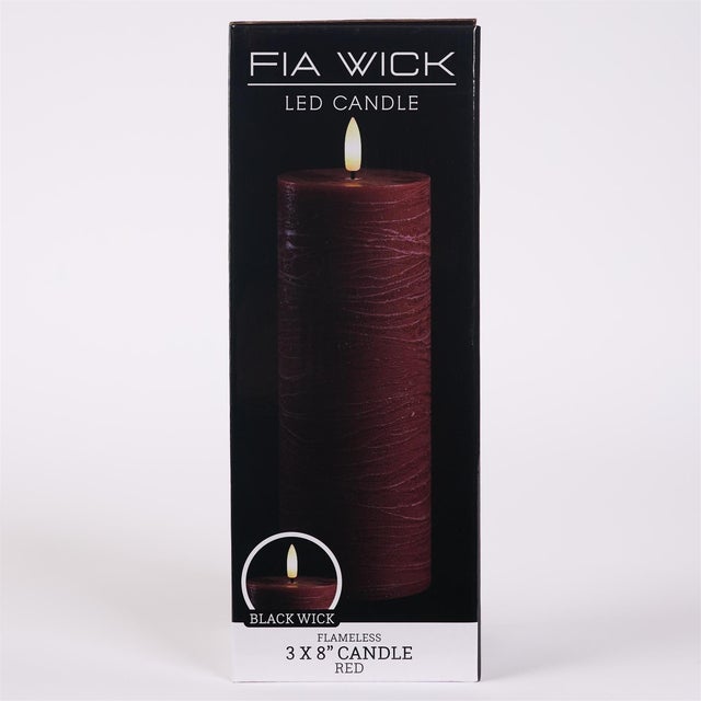Kenneth Ludwig Chicago FIA Wick Red Pillar Candle (Set of 2) For Sale - Image 4 of 5