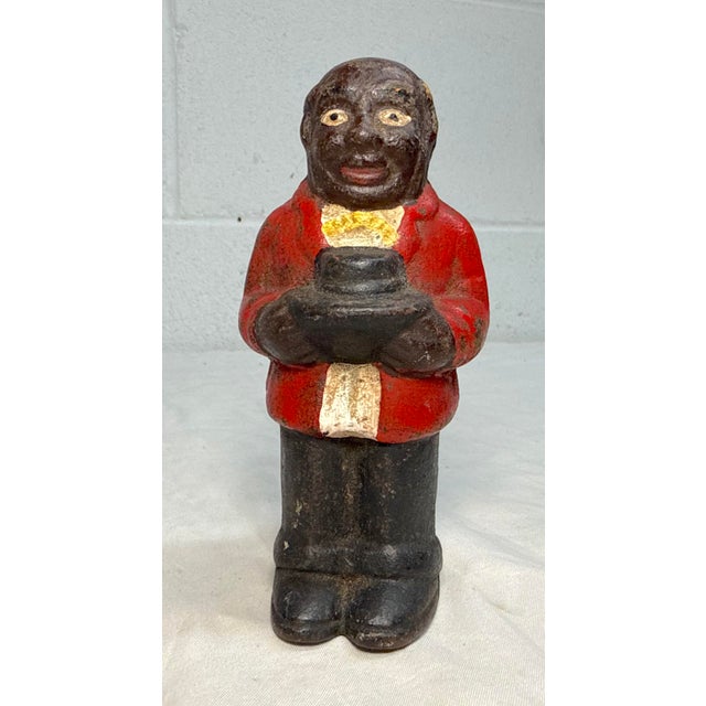 Antique Original Early 1900's Uncle Moses Cast Iron Coin Still Bank Americana For Sale In New York - Image 6 of 12