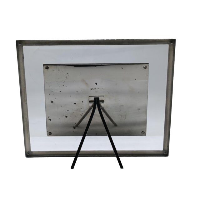 1970s Acrylic Glass and Nickel-Plated Brass Photo Frame from Gabriella Crespi, Italy For Sale - Image 5 of 14