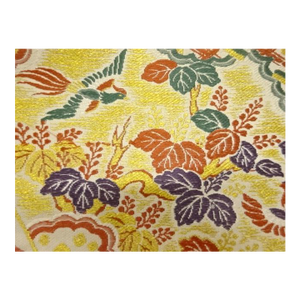 Mid Century Japanese Maru Obi Kimono Silk Brocade Fabric