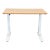 Fully Jarvis 36” Adjustable Height Standing Desk With Bamboo Top and White Frame For Sale