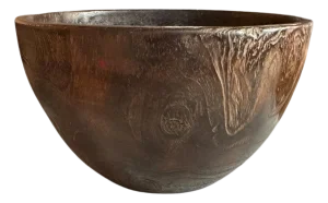 Andrianna Shamaris Wabi Sabi Teak Wood Bowl