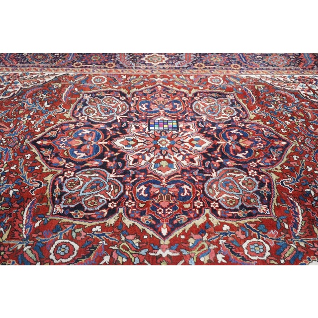 Textile Vintage Heriz Rug 8'2'' X 11'7'' For Sale - Image 7 of 10