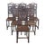 Antique 19th Century French Breton Brittany Figural Carved Chestnut Dining Chairs - Set of 6 For Sale