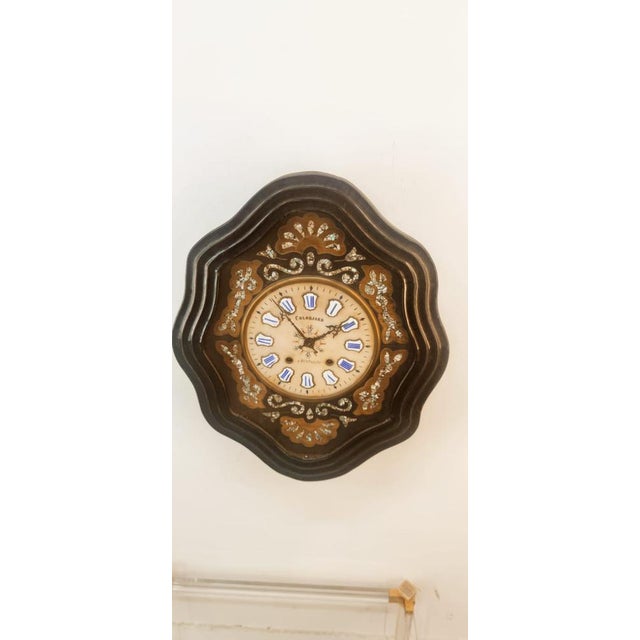 Vintage Wall Clock in Wood For Sale - Image 6 of 18