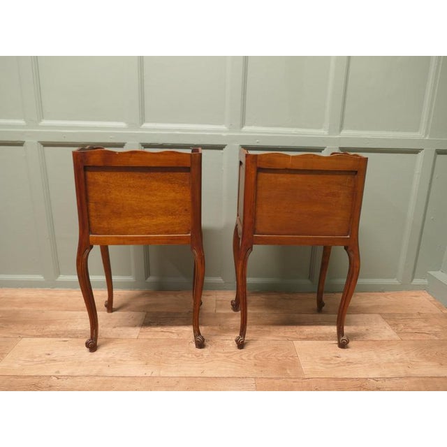 1920s French Cherrywood Bedside Chevets, 1920, Set of 2 For Sale - Image 5 of 7