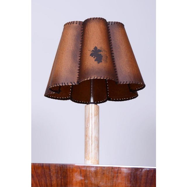 Czech Art Deco Table Lamp in Marble and Chrome, 1920s For Sale - Image 4 of 16