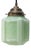 French Art Deco Green Clichy Glass Pendant Lamp For Sale