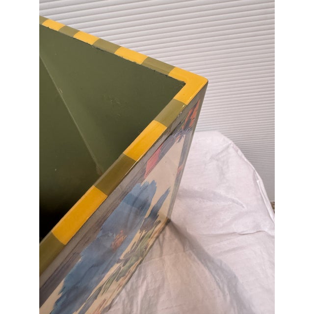 Annie Modica Floral Bathroom Bin, Signed For Sale - Image 10 of 12