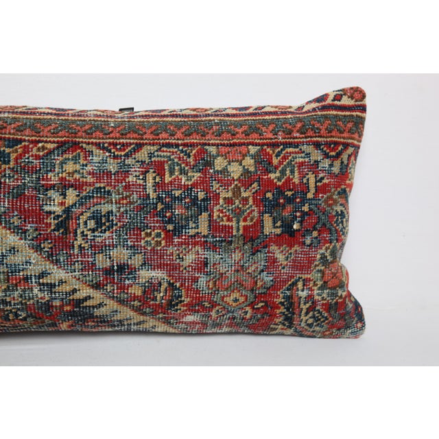 1900 - 1909 Antique Tribal Bohemian Home Decor Rug Pillow Cover -14'' X 29'' For Sale - Image 5 of 11