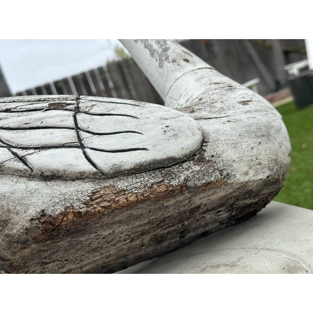 Wooden Swan Carved and Painted Decoy Sculpture For Sale - Image 10 of 10