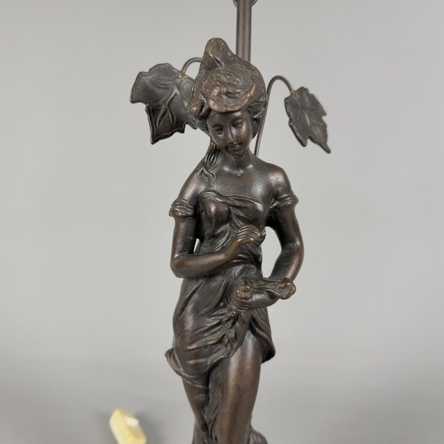 Table Lamp in Bronze by Farlel Moreau Liberty, 1950 For Sale - Image 10 of 17