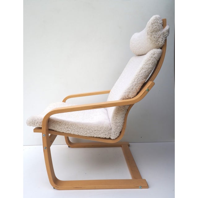 Early 21st Century Sheepskin Poäng Armchair by Noboru Nakamura for Ikea, Sweden, 2011 For Sale - Image 5 of 14