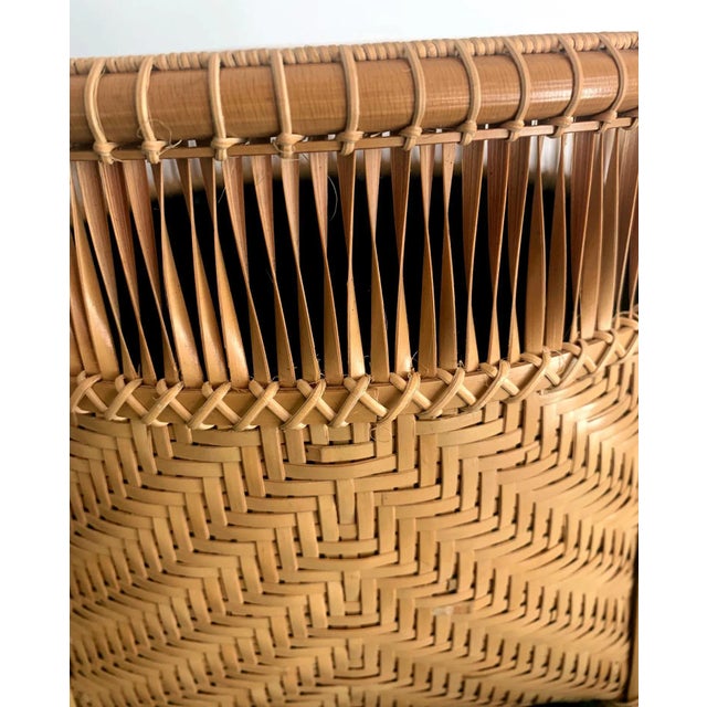 Japanese Bamboo Basket by Higashi Takesonosai For Sale - Image 9 of 13