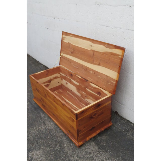 Solid Cedar Hope Chest Blanket Trunk Bench 6175 For Sale - Image 11 of 18