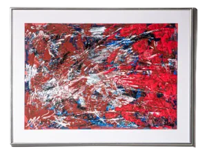 Jozef Mees, Abstract Composition (I), Oil on Paper, 1962, Framed
