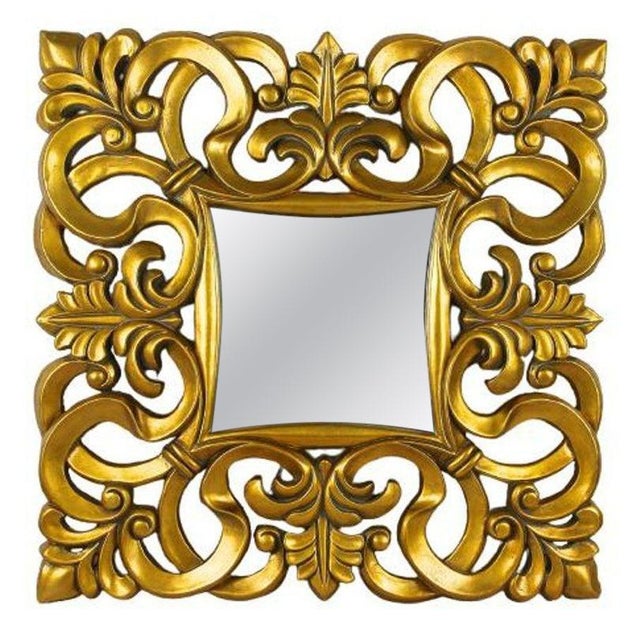 Florentine Gilt Lacquered Wall Mirror, Italy, 1970s For Sale - Image 18 of 18