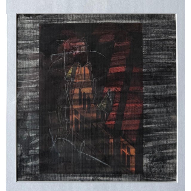 Black John Hultberg, Bay Area Figurative Abstract Gouache Painting "Video Tower" John Hultberg, 1991 For Sale - Image 8 of 11