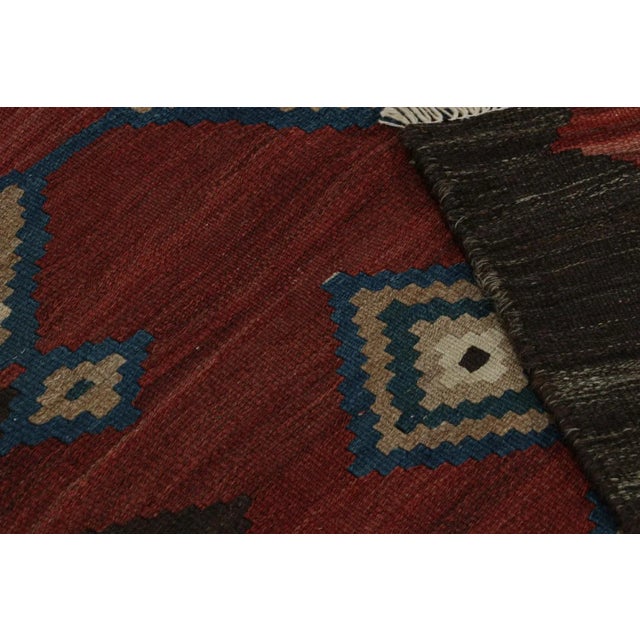 Textile 1950s Vintage Tribal Afghan Kilim Runner Rug With Medallions For Sale - Image 7 of 7