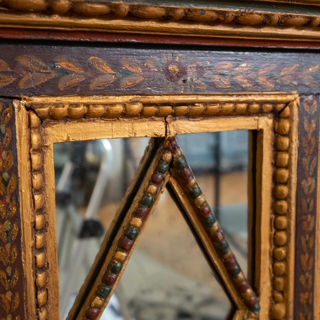 Early 20th Century Hand Carved & Painted Rajasthani Wooden Wall Cabinet For Sale - Image 11 of 18