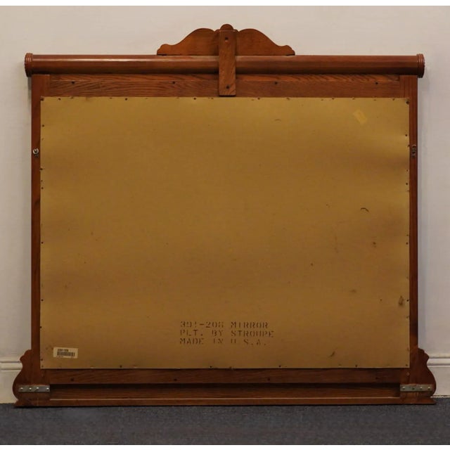 Late 20th Century Lexington Furniture Victorian Sampler Collection Quarter Sawn Oak 49" Mirror 391-206 For Sale - Image 5 of 7
