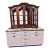 Coastal Vintage Display Cabinet / Hutch With Lighting For Sale