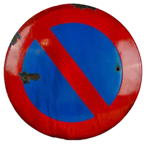 Enameled No Parking Sign, 1950s