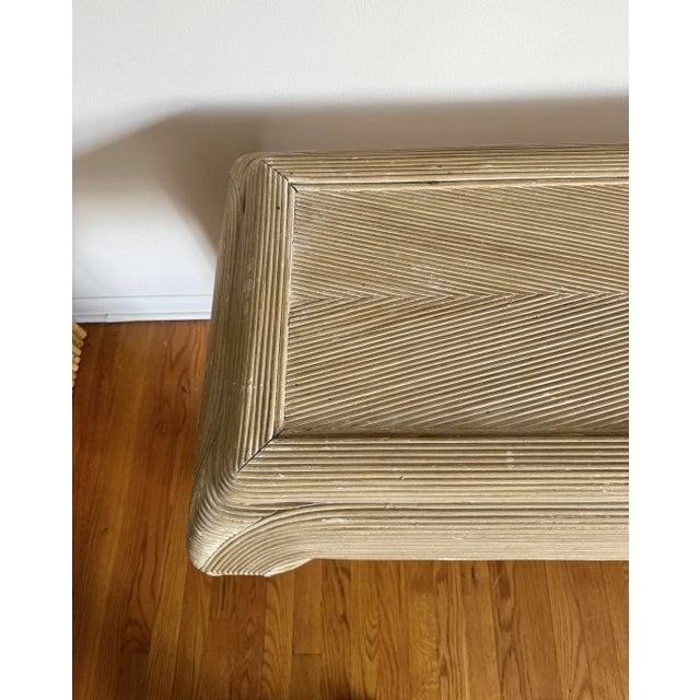 Karl Springer Late 20th Century Pencil Reed Console Entry Table in Style of Karl Springer For Sale - Image 4 of 9