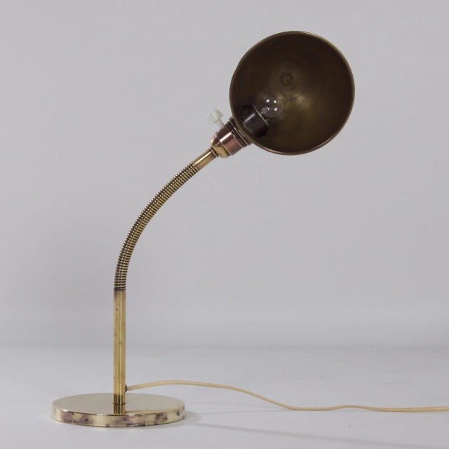Model No. 15 Bronzed Copper Desk Lamp by H. Busquet for Hala, 1930s For Sale - Image 6 of 12