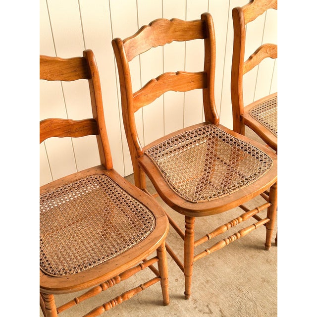 Brown Antique French Country Dining Chairs, Set of 4 For Sale - Image 8 of 12
