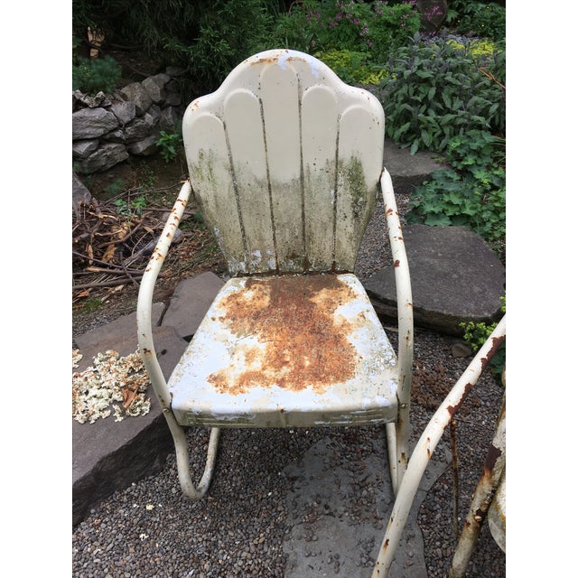 MidCentury Metal Glider & Chairs Set of 3 Chairish