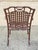 Brown Late 20th Century Cast Aluminum Basket Weave Lattice Rattan Patio Outdoor Arm Chairs - Set of 4 For Sale - Image 8 of 10
