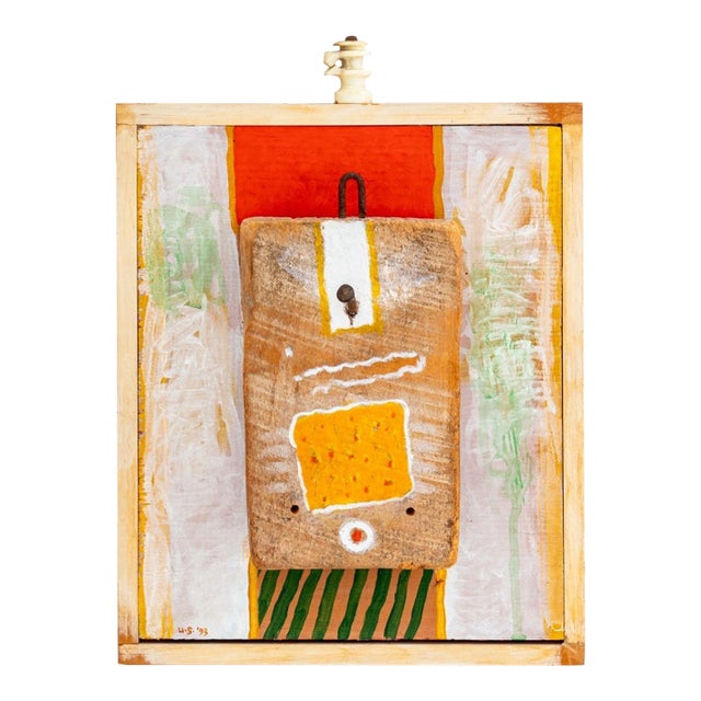 Uri Shulevitz Wood and Paint Collage Sculpture For Sale